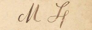 initials of Malvina Lafluer